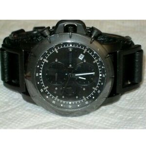 Fossil Jake Chronograph Black Leather Men's Watch